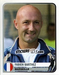 Sticker Fabien Barthez - Champions of Europe 1955-2005 - Panini