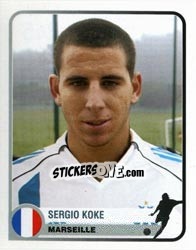 Sticker Sergio Koke - Champions of Europe 1955-2005 n. 245 - Panini