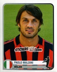 Sticker Paolo Maldini - Champions of Europe 1955-2005 n. 250 - Panini