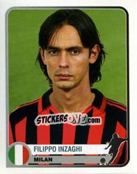 Sticker Filippo Inzaghi - Champions of Europe 1955-2005 n. 261 - Panini
