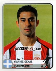 Figurina Yiannis Okkas - Champions of Europe 1955-2005 n. 279 - Panini