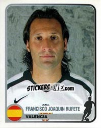 Figurina Francisco J. Rufete - Champions of Europe 1955-2005 - Panini