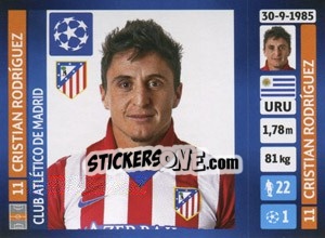 Sticker Cristian Rodríguez - UEFA Champions League 2013-2014 n. 505 - Panini