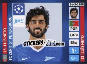 Sticker Luís Neto - UEFA Champions League 2013-2014 n. 511 - Panini
