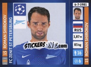 Sticker Roman Shirokov - UEFA Champions League 2013-2014 n. 515 - Panini