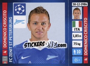 Figurina Domenico Criscito - UEFA Champions League 2013-2014 - Panini