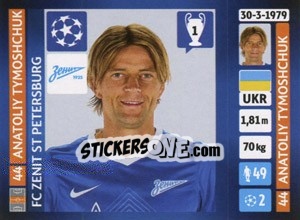 Sticker Anatoliy Tymoshchuk - UEFA Champions League 2013-2014 - Panini