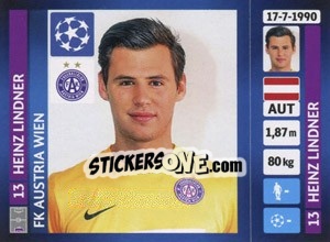 Sticker Heinz Lindner - UEFA Champions League 2013-2014 - Panini