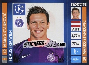 Sticker Marko Stankovic - UEFA Champions League 2013-2014 - Panini