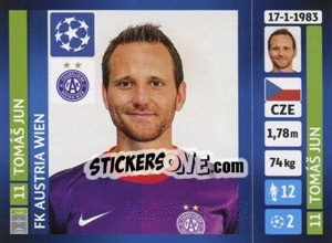 Sticker Tomáš Jun - UEFA Champions League 2013-2014 - Panini
