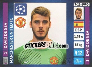 Sticker David de Gea - UEFA Champions League 2013-2014 n. 9 - Panini