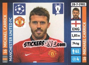 Sticker Michael Carrick - UEFA Champions League 2013-2014 n. 14 - Panini