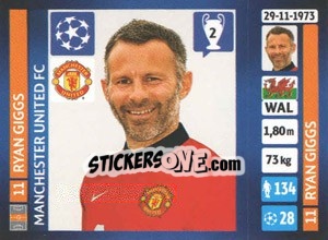 Sticker Ryan Giggs - UEFA Champions League 2013-2014 n. 15 - Panini