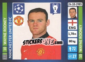 Sticker Wayne Rooney - UEFA Champions League 2013-2014 n. 16 - Panini