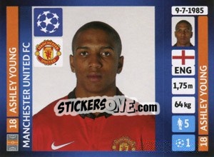 Sticker Ashley Young - UEFA Champions League 2013-2014 - Panini