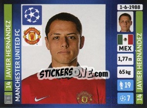 Sticker Javier Hernández - UEFA Champions League 2013-2014 - Panini