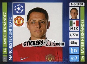 Sticker Javier Hernández - UEFA Champions League 2013-2014 n. 25 - Panini