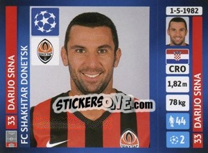 Cromo Darijo Srna - UEFA Champions League 2013-2014 - Panini