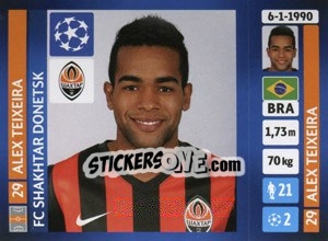 Sticker Alex Teixeira - UEFA Champions League 2013-2014 n. 34 - Panini