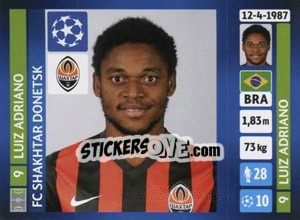 Sticker Luiz Adriano - UEFA Champions League 2013-2014 n. 37 - Panini