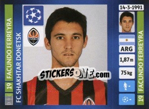 Sticker Facundo Ferreyra - UEFA Champions League 2013-2014 n. 42 - Panini