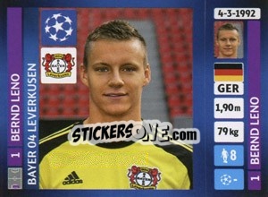 Sticker Bernd Leno - UEFA Champions League 2013-2014 - Panini