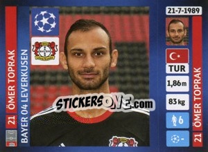 Sticker Ömer Toprak - UEFA Champions League 2013-2014 - Panini