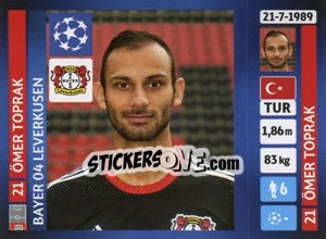 Cromo Ömer Toprak - UEFA Champions League 2013-2014 - Panini