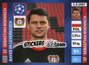 Sticker Sebastian Boenisch - UEFA Champions League 2013-2014 n. 49 - Panini