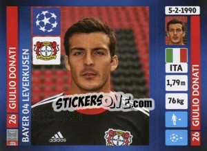 Sticker Giulio Donati - UEFA Champions League 2013-2014 n. 56 - Panini
