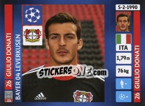 Sticker Giulio Donati - UEFA Champions League 2013-2014 - Panini