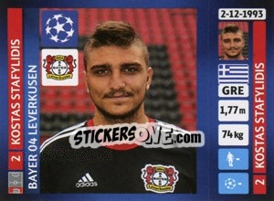 Sticker Kostas Stafylidis - UEFA Champions League 2013-2014 - Panini