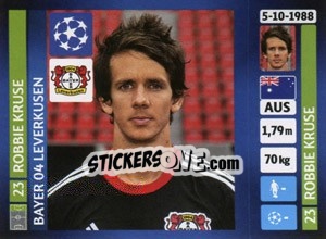 Sticker Robbie Kruse - UEFA Champions League 2013-2014 n. 59 - Panini