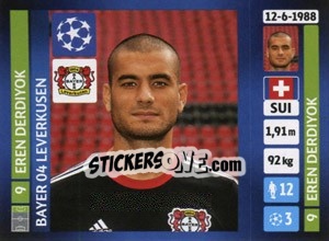 Sticker Eren Derdiyok - UEFA Champions League 2013-2014 - Panini