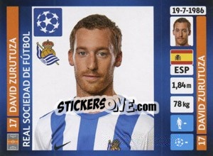 Cromo David Zurutuza - UEFA Champions League 2013-2014 n. 70 - Panini
