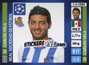 Sticker Carlos Vela - UEFA Champions League 2013-2014 n. 71 - Panini