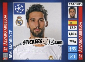 Cromo Álvaro Arbeloa - UEFA Champions League 2013-2014 - Panini