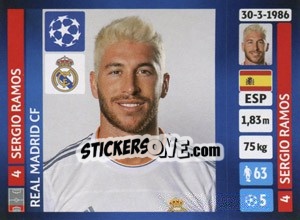 Figurina Sergio Ramos - UEFA Champions League 2013-2014 - Panini