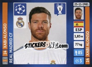 Sticker Xabi Alonso - UEFA Champions League 2013-2014 n. 86 - Panini