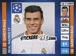 Cromo Gareth Bale - UEFA Champions League 2013-2014 - Panini