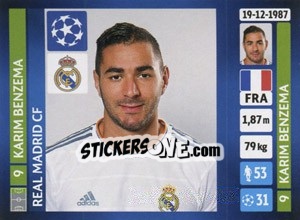 Sticker Karim Benzema - UEFA Champions League 2013-2014 n. 91 - Panini