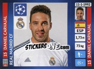 Figurina Daniel Carvajal - UEFA Champions League 2013-2014 - Panini