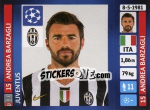 Sticker Andrea Barzagli - UEFA Champions League 2013-2014 n. 100 - Panini