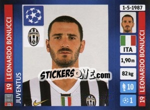 Sticker Leonardo Bonucci - UEFA Champions League 2013-2014 n. 101 - Panini