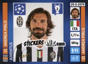 Sticker Andrea Pirlo - UEFA Champions League 2013-2014 n. 105 - Panini