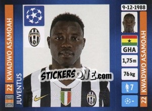 Sticker Kwadwo Asamoah - UEFA Champions League 2013-2014 n. 107 - Panini