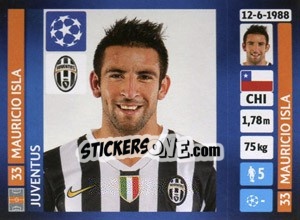 Sticker Mauricio Isla - UEFA Champions League 2013-2014 - Panini