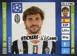 Sticker Fernando Llorente - UEFA Champions League 2013-2014 n. 115 - Panini