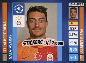 Sticker Albert Riera - UEFA Champions League 2013-2014 - Panini