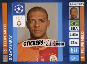 Sticker Felipe Melo - UEFA Champions League 2013-2014 n. 123 - Panini